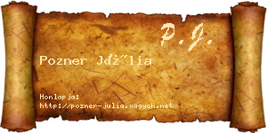 Pozner Júlia névjegykártya
